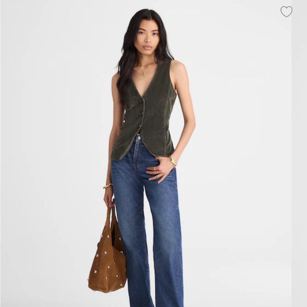 Madewell Green Sleeveless Vest